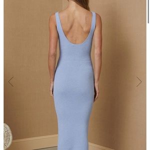 BEC AND BRIDGE MIMI KNIT MIDI DRESS SILVER BLUE